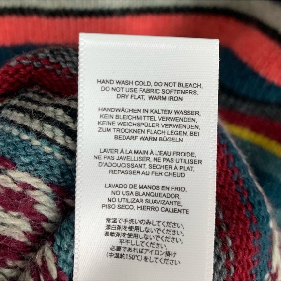 Sherpa Adventure Gear Merino Wool Paro Striped Fairisle Sweater Dress Medium - Picture 13 of 13